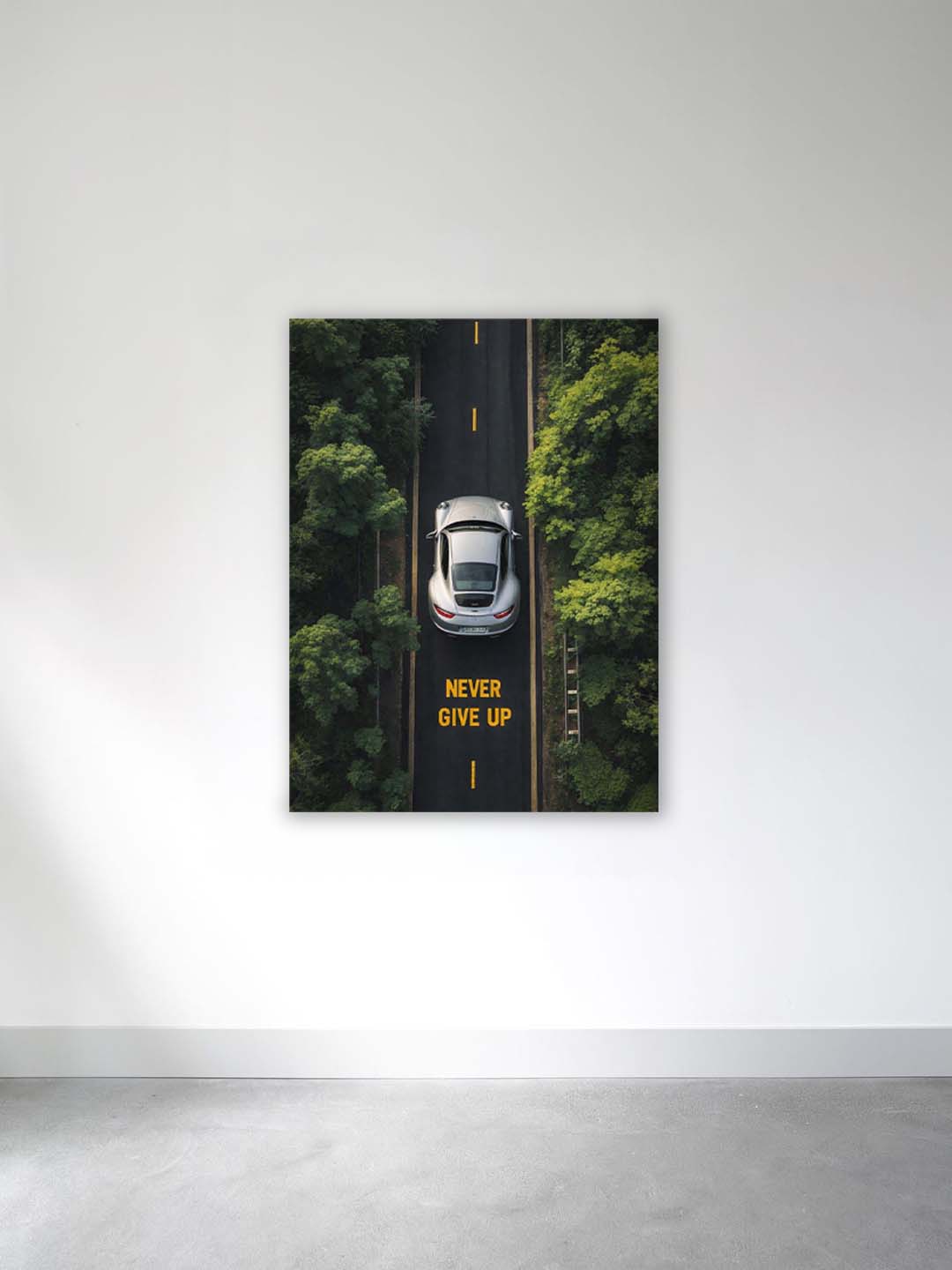 “Never Give Up” – The Endless Drive Canvas