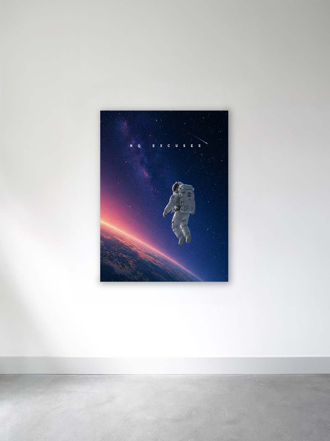 “No Excuses” – Limitless Orbit Canvas