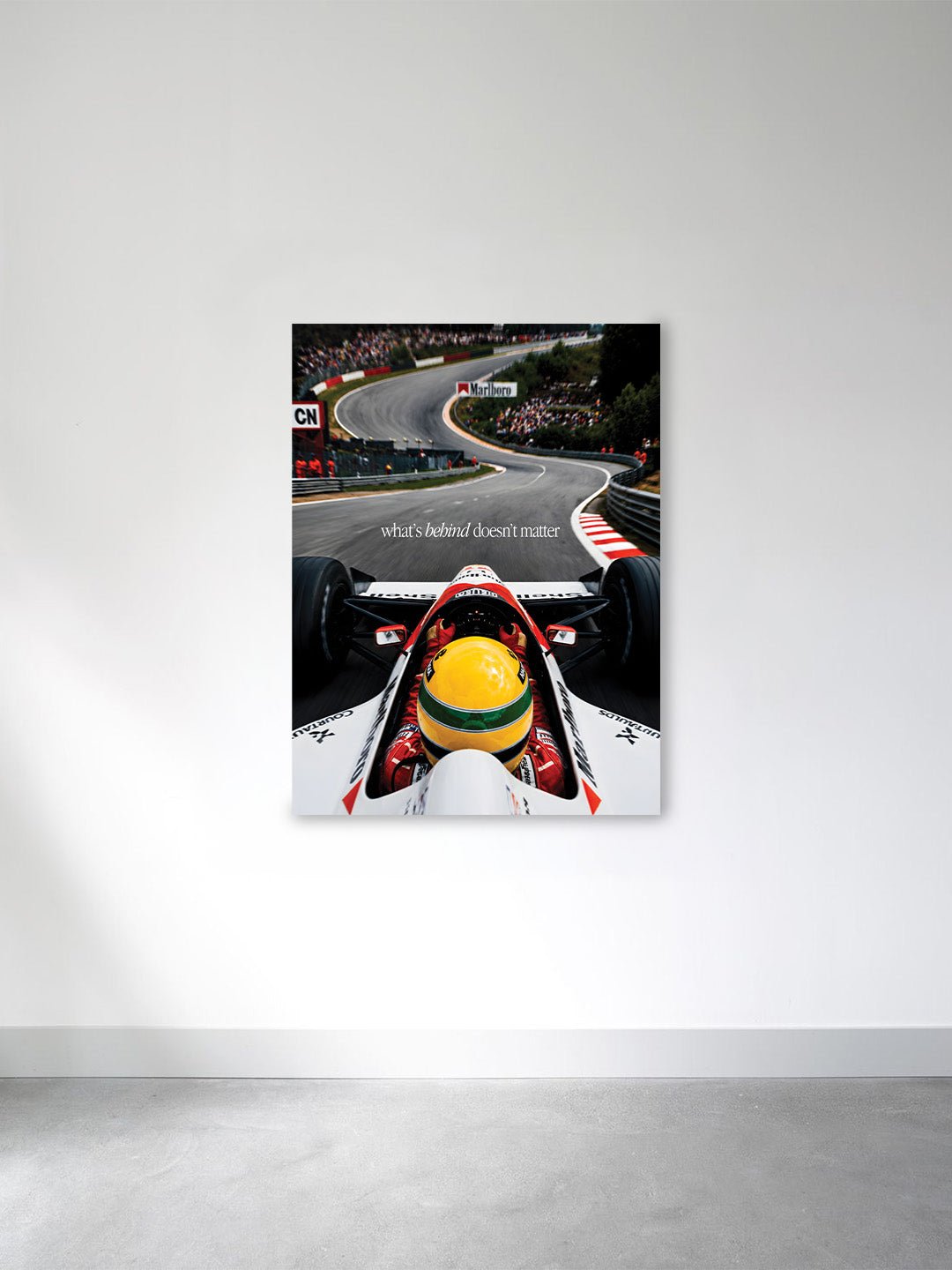 Ayrton Senna What's Behind Doesn't Matter Canvas Wall Art – Formula 1 Legend Poster
