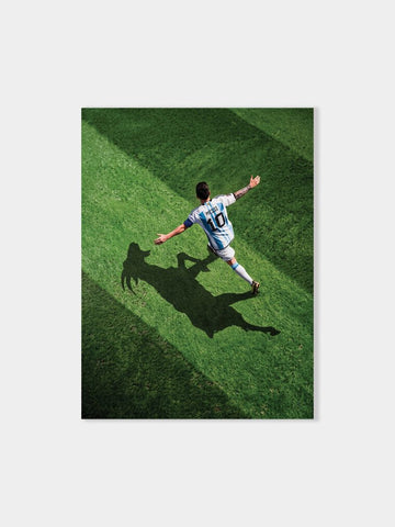 Messi "Shadow of Greatness" Canvas Wall Art | Football Poster