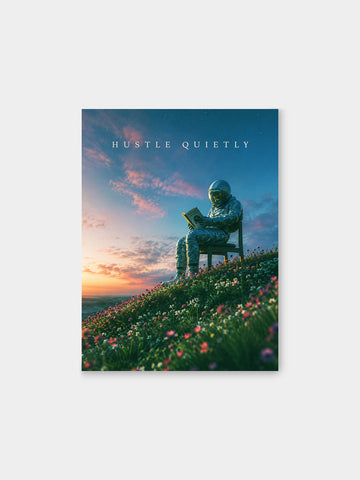 “Hustle Quietly” – Calm Ambition Canvas