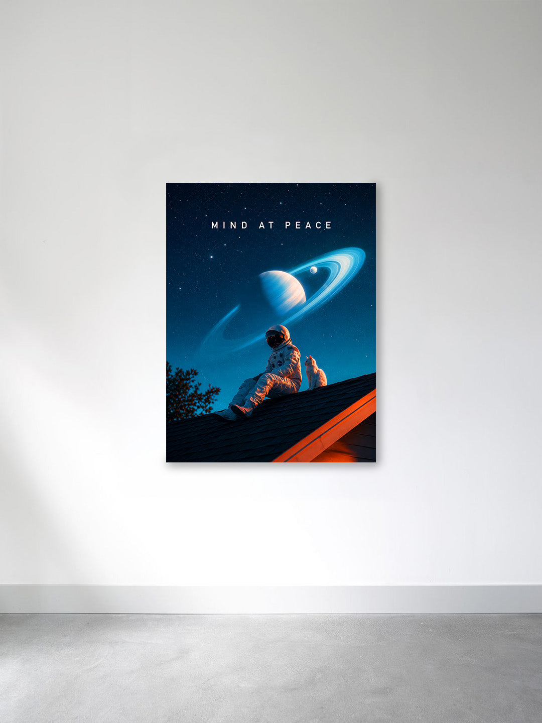 “Mind at Peace” – Cosmic Serenity Canvas