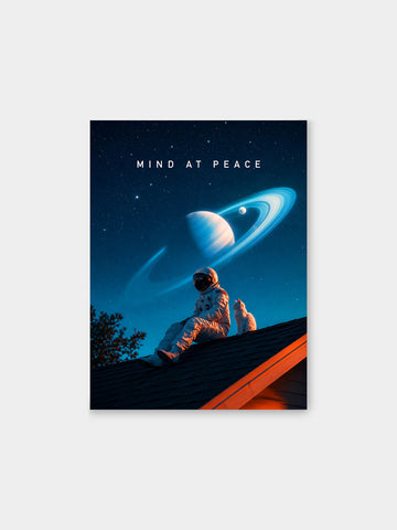 “Mind at Peace” – Cosmic Serenity Canvas