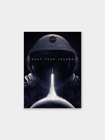 “Trust Your Journey” – Cosmic Ascent Canvas