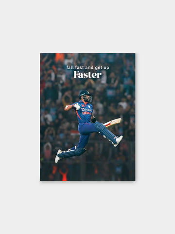 “Rise Faster” – Champion Mindset Cricket Canvas