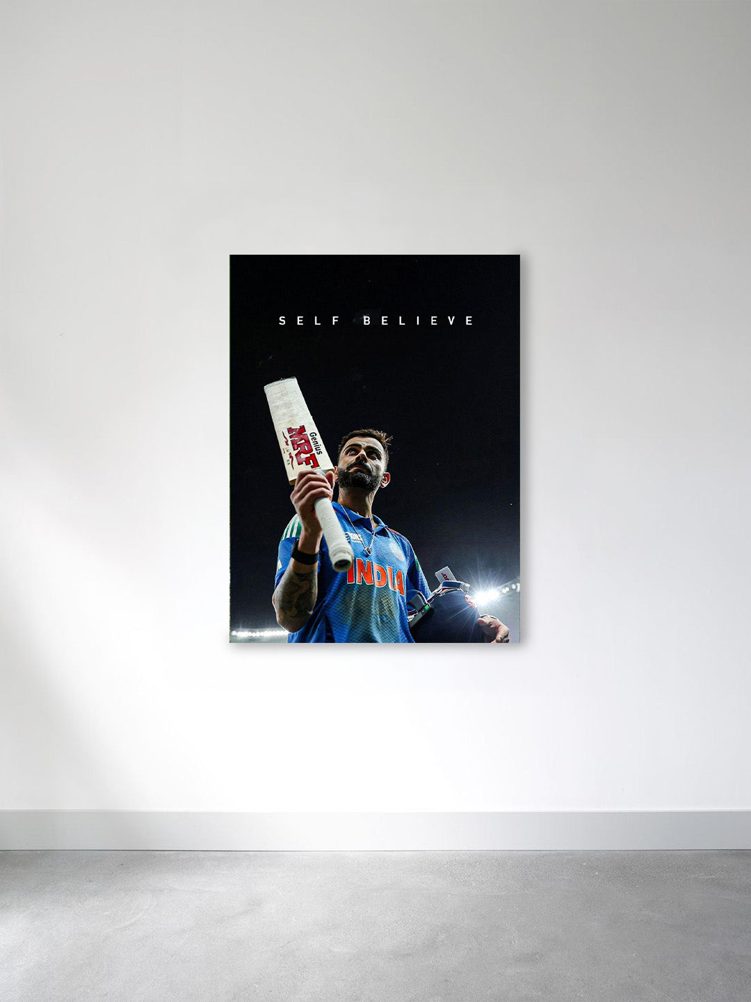 “Self Believe” – Champion Spirit Cricket Canvas