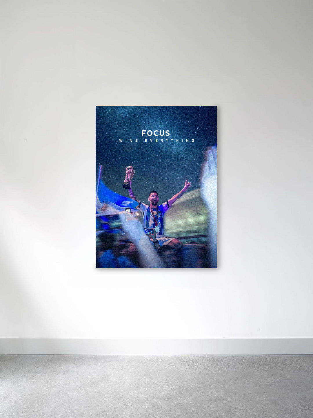 “Focus Wins Everything” – Champion Victory Canvas