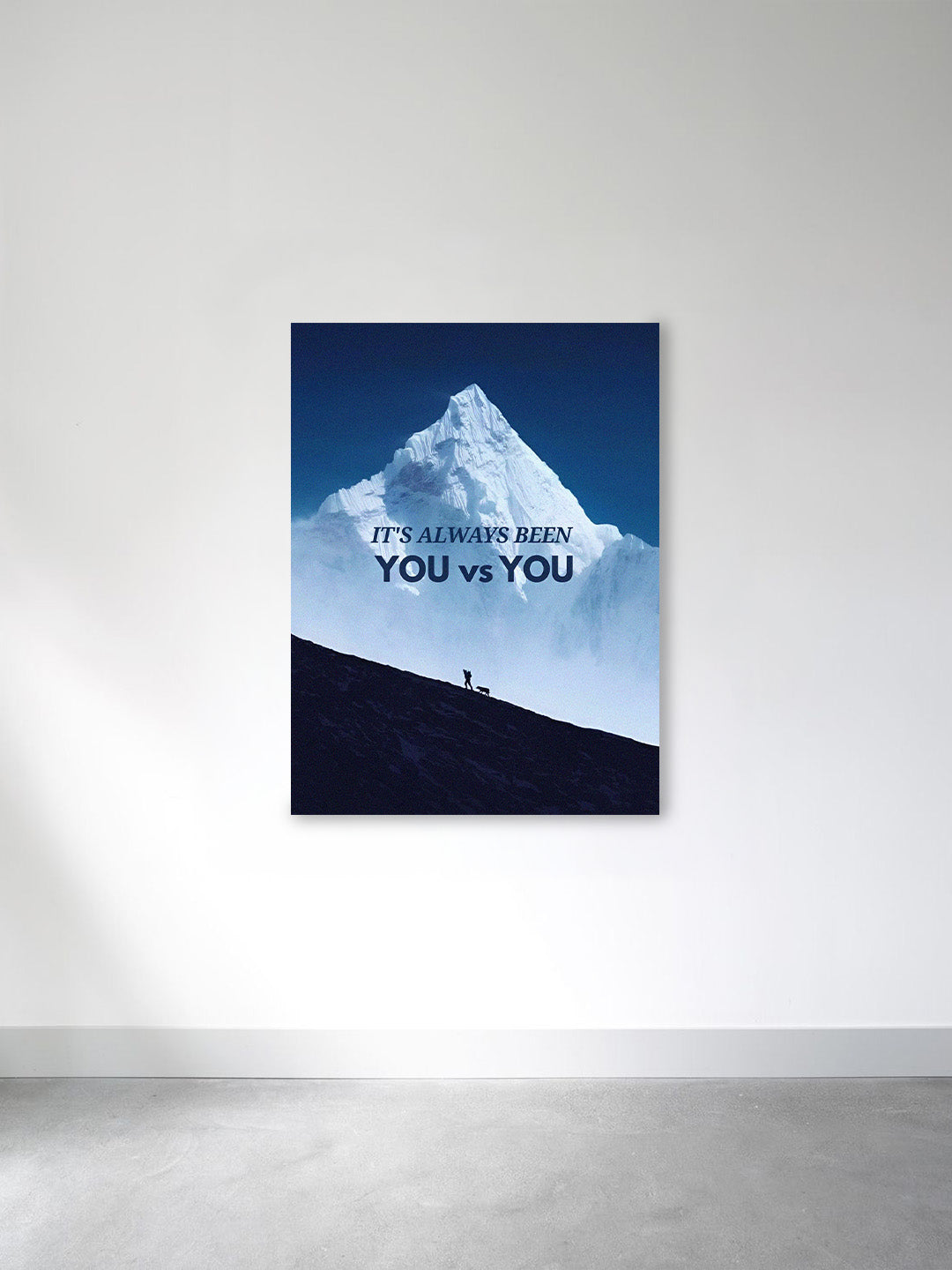 “It’s Always Been You vs You” – Mountain Motivation Canvas