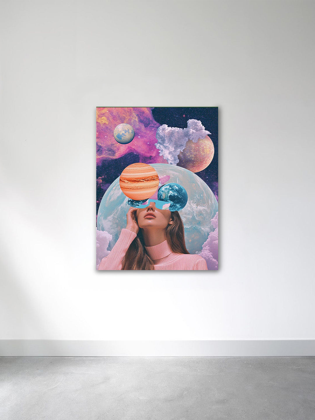 “Cosmic Vision” – Surreal Universe Canvas