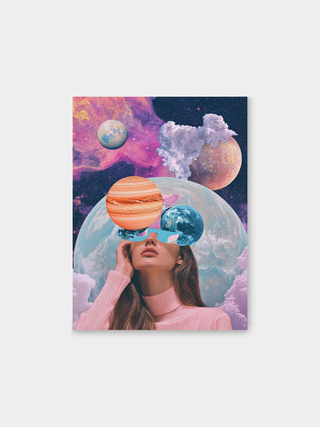 “Cosmic Vision” – Surreal Universe Canvas