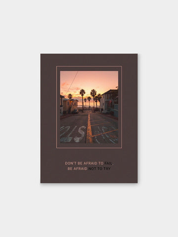 “Fearless Try” – Sunset Motivation Aesthetic Poster