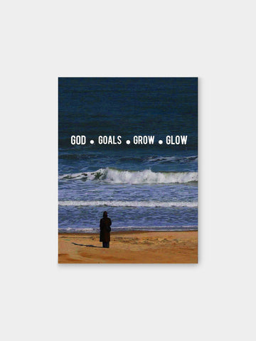 “God • Goals • Grow • Glow” – Faith & Self Growth Aesthetic Poster
