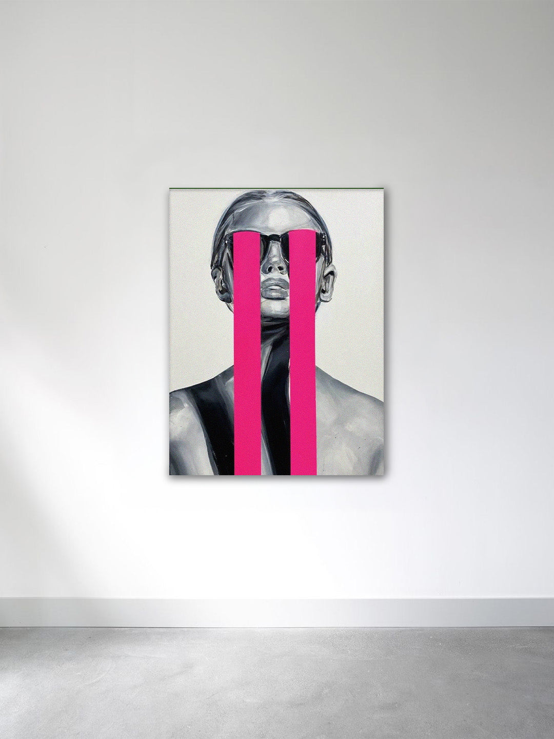 “Vision Beyond” – Modern Abstract Neon Portrait Wall Art
