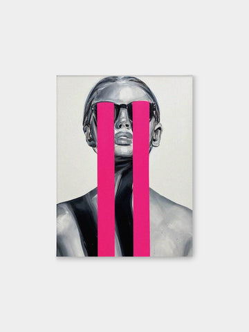 “Vision Beyond” – Modern Abstract Neon Portrait Wall Art