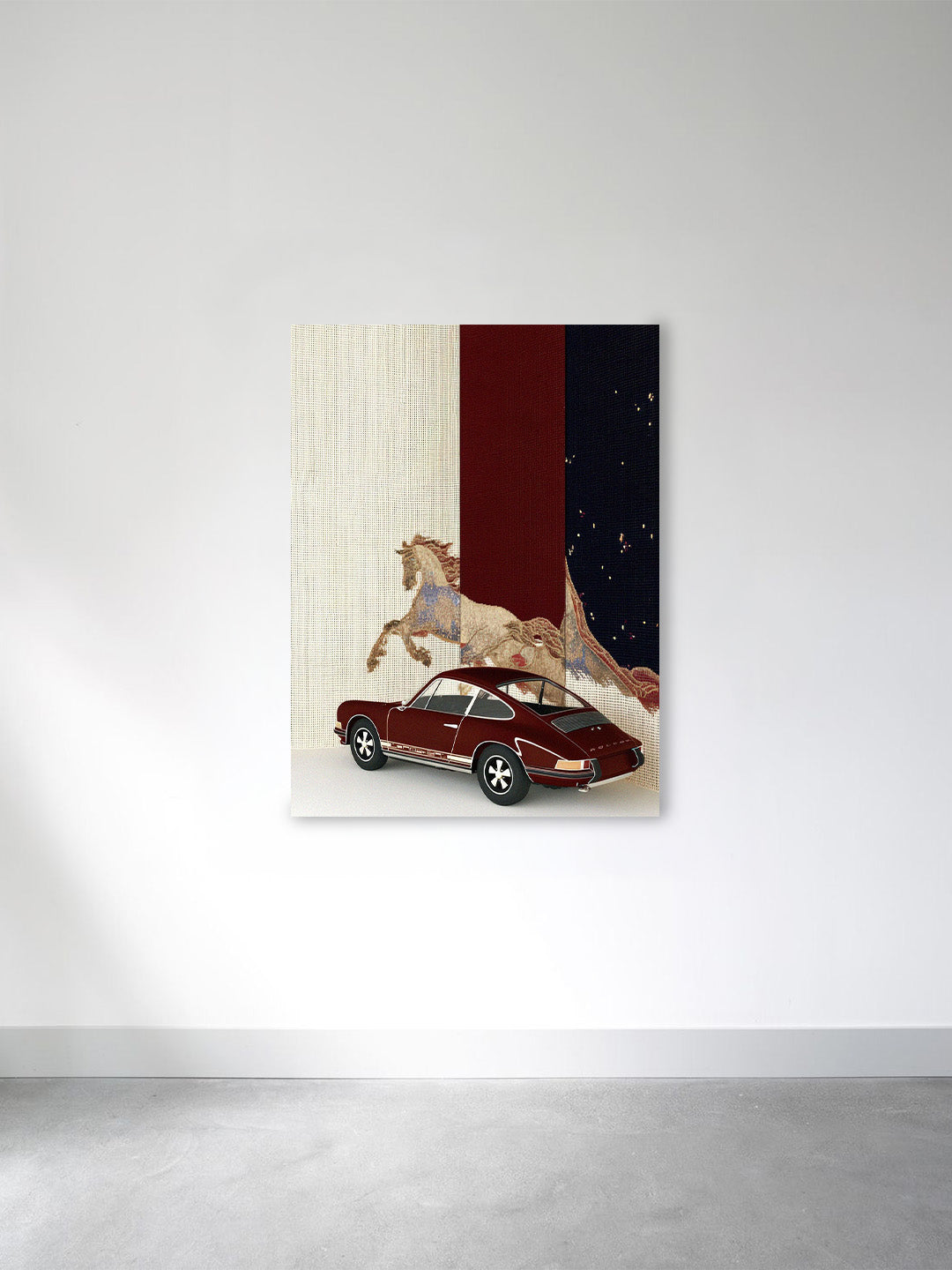 “Vintage Velocity” – Retro Luxury Car Aesthetic Wall Art