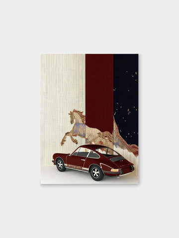 “Vintage Velocity” – Retro Luxury Car Aesthetic Wall Art