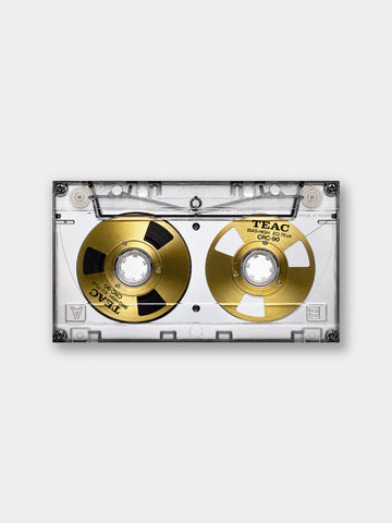 “Golden Rewind” – Vintage Cassette Retro Music Wall Art