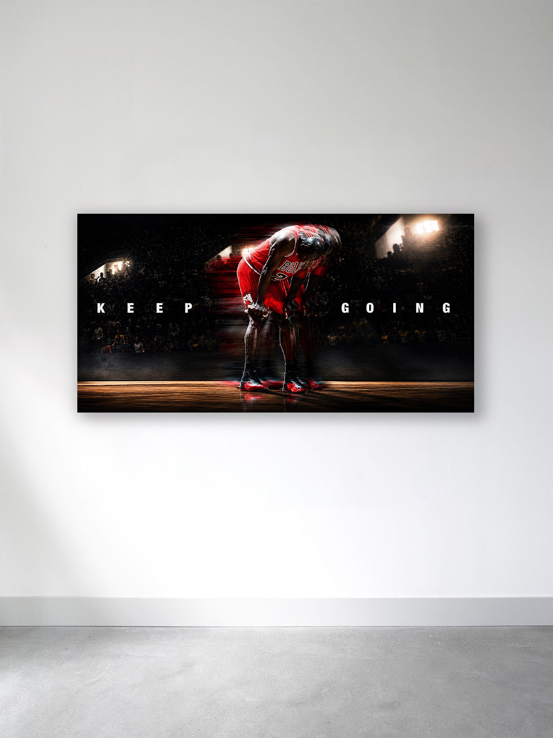 Keep Going Jordan Canvas Wall Art – Motivational Basketball Legend Artwork