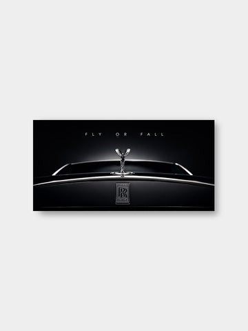 Fly or Fall Rolls-Royce Canvas Wall Art – Luxury Automotive Statement Artwork