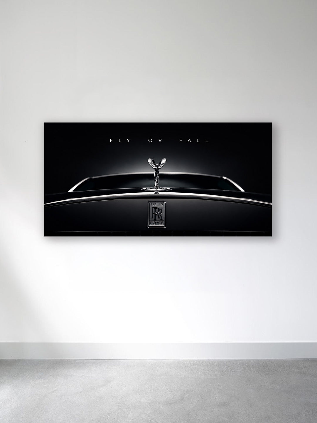 Fly or Fall Rolls-Royce Canvas Wall Art – Luxury Automotive Statement Artwork