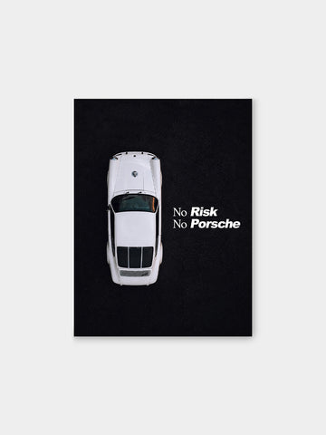 No Risk No Porsche Canvas Painting | Luxury Sports Car Wall Art Canvas Frame | Motivational Porsche Inspired Home Decor