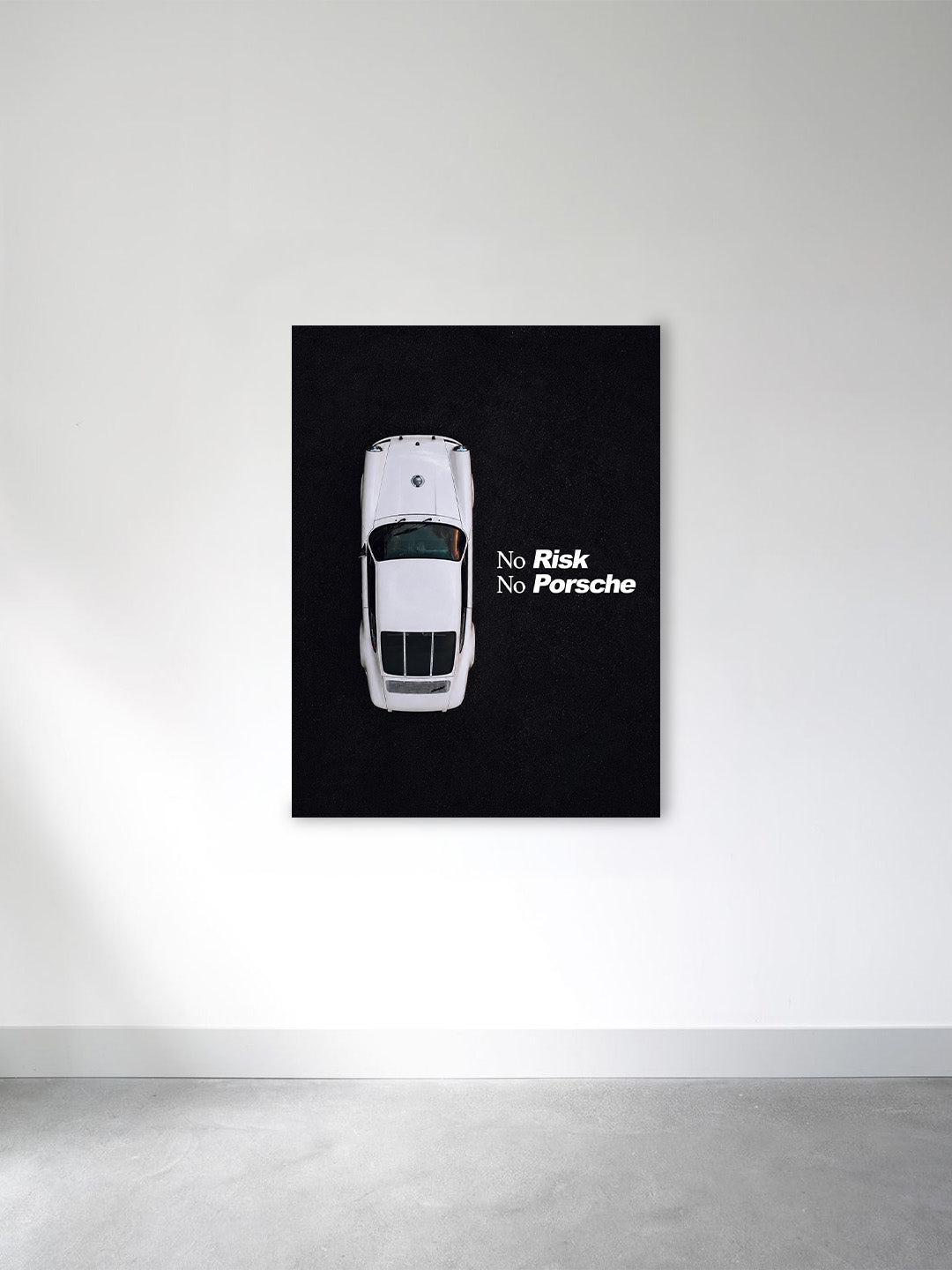 No Risk No Porsche Canvas Painting | Luxury Sports Car Wall Art Canvas Frame | Motivational Porsche Inspired Home Decor